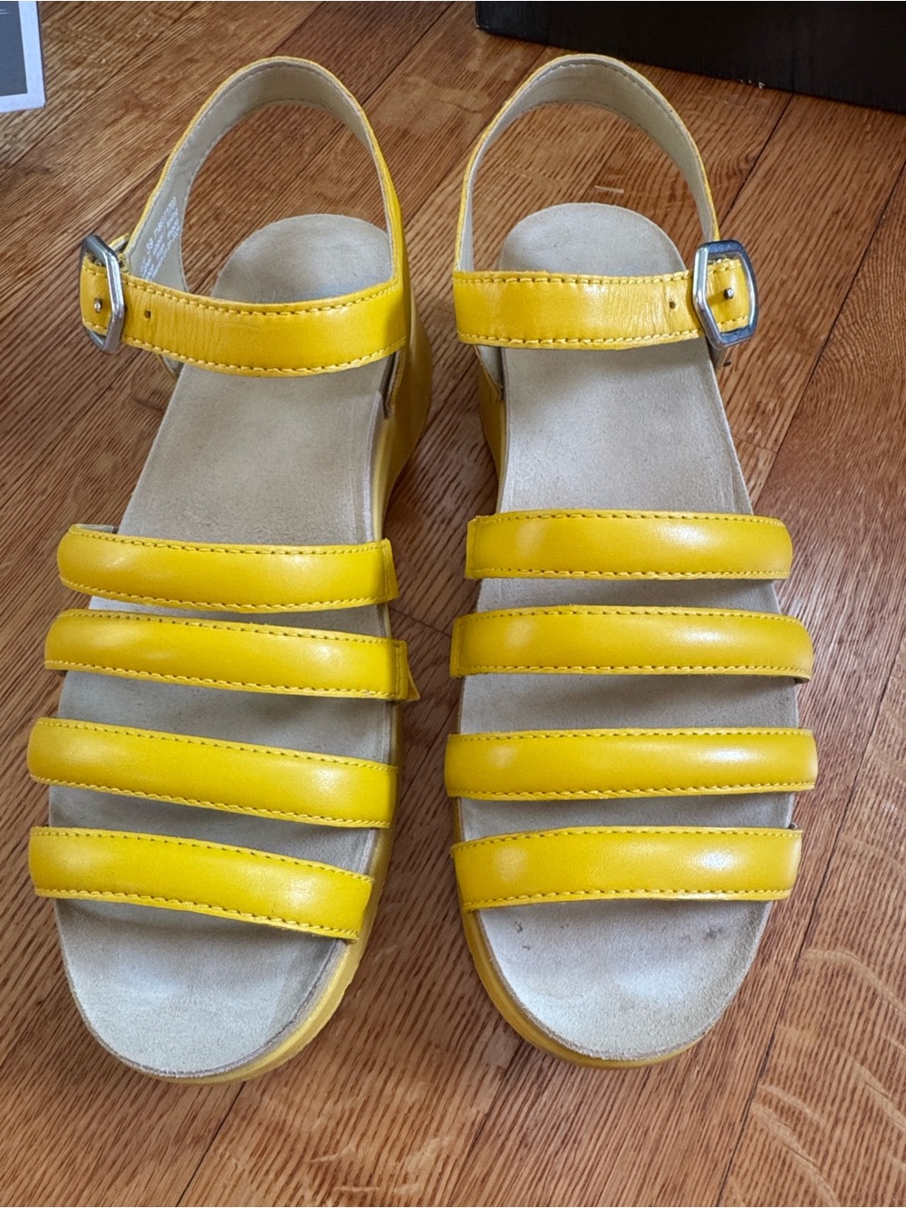 Dansko Yellow Roxie Nappa Sandals